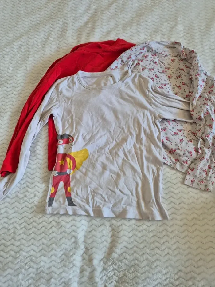 Lot de 3 maillots de corps 10 ans Manches longues