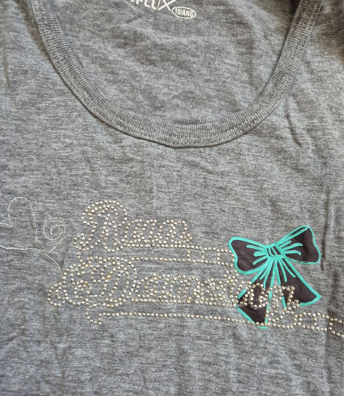 Haut débardeur fille gris influx taille 16ans - photo numéro 2