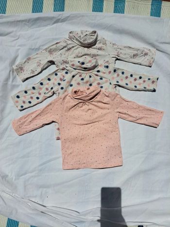Lot t-shirts col roulé