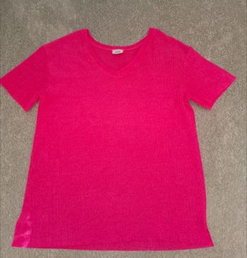 T-shirt femme rose fuchsia S 36 NEUF