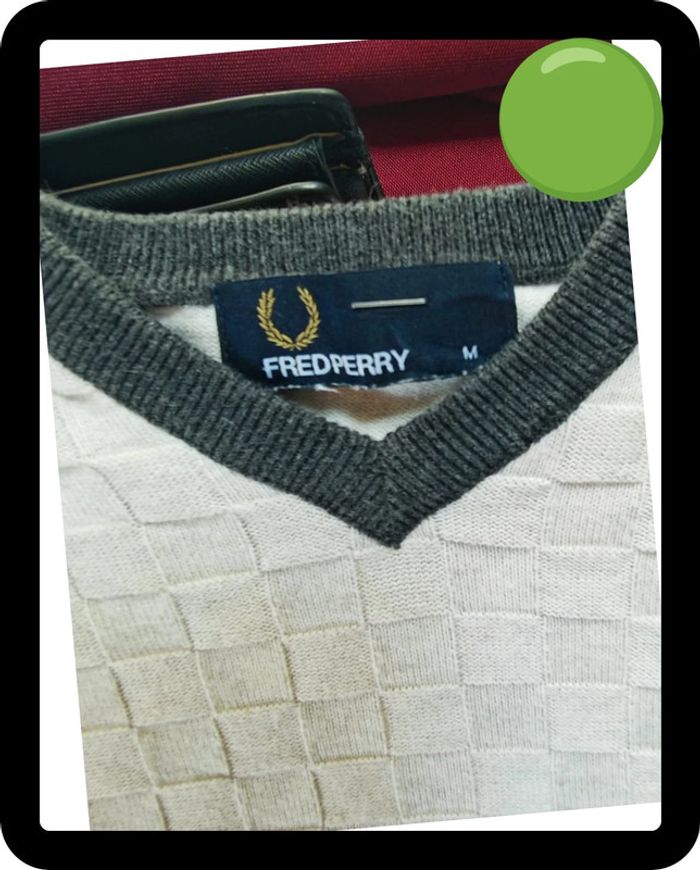 Pull fin décontracté Fred Perry taille M - photo numéro 2