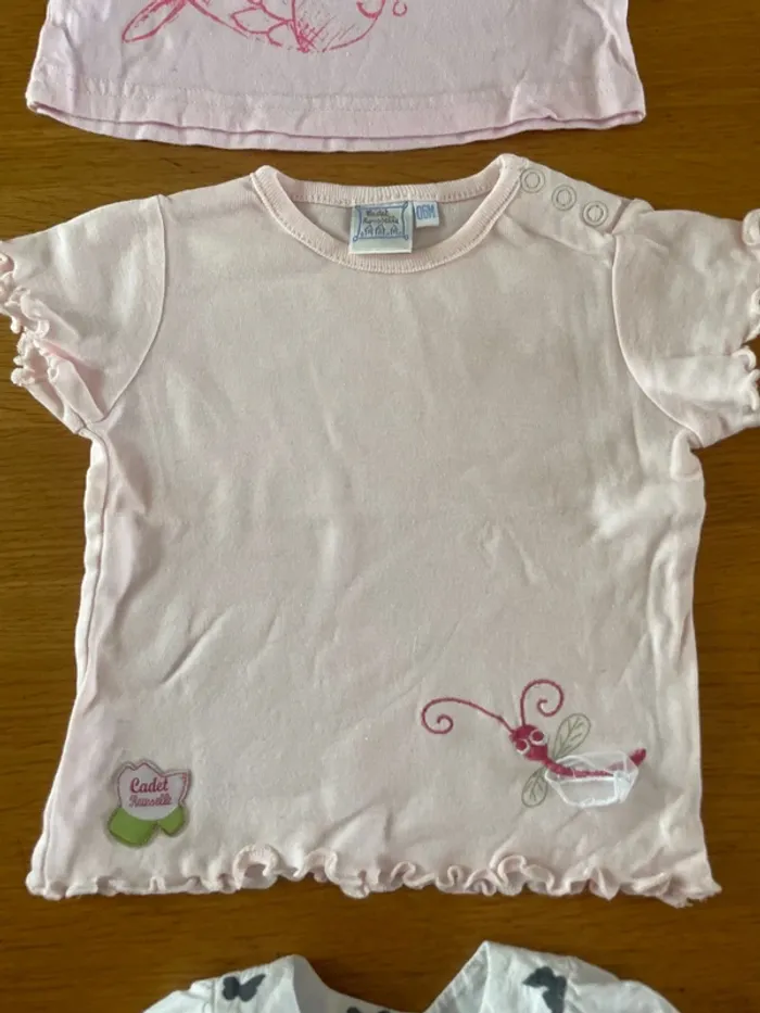 2 t-shirt fille 6 mois - photo numéro 2