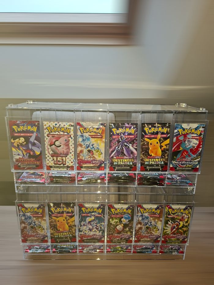 Lot de 2 distributeurs de boosters modèles 6 slots pour boosters Pokémon , one piece et autres TCG