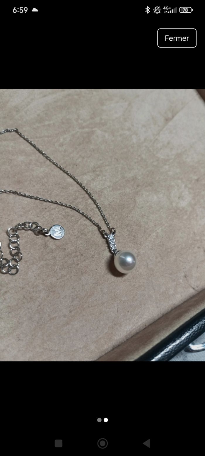 Collier perles strass - photo numéro 2