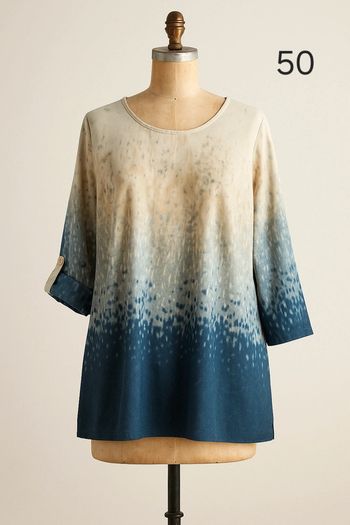 Blouse manches 3/4 fluide T50