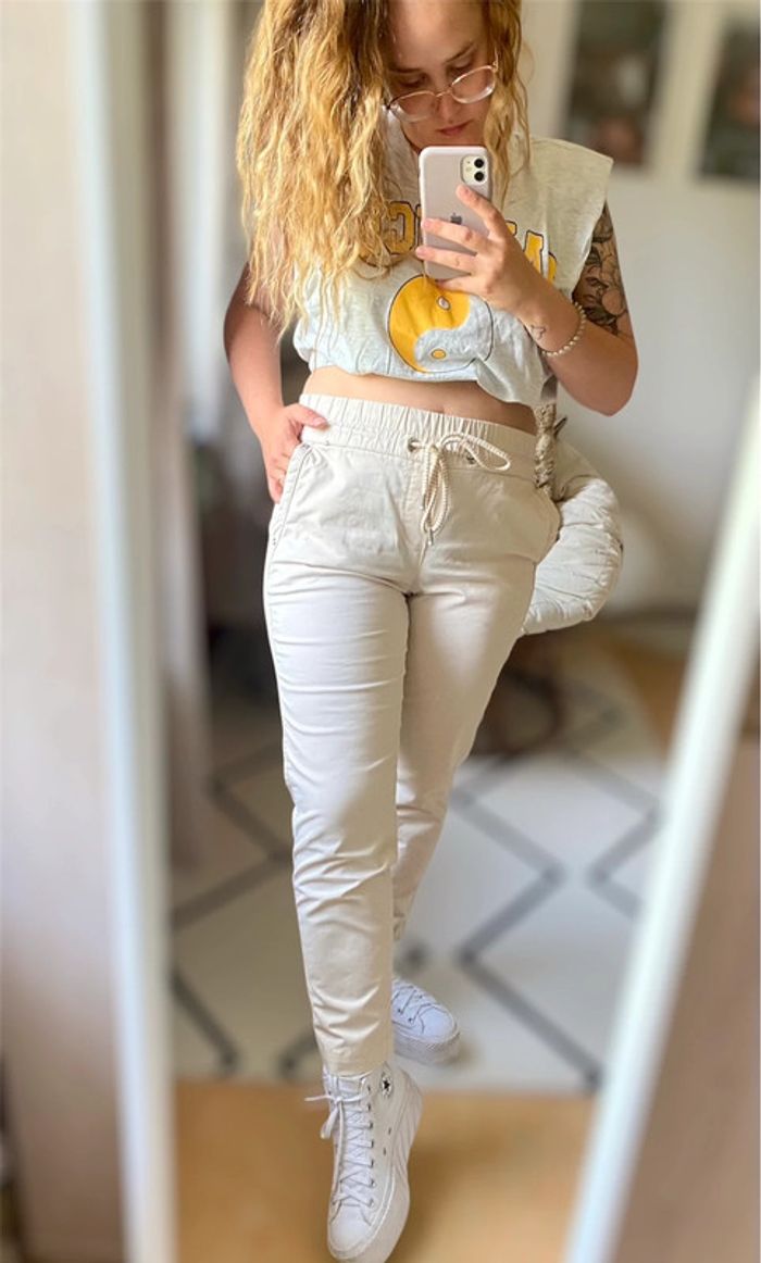 Pantalon beige Street One taille 36 très bon état - photo numéro 3