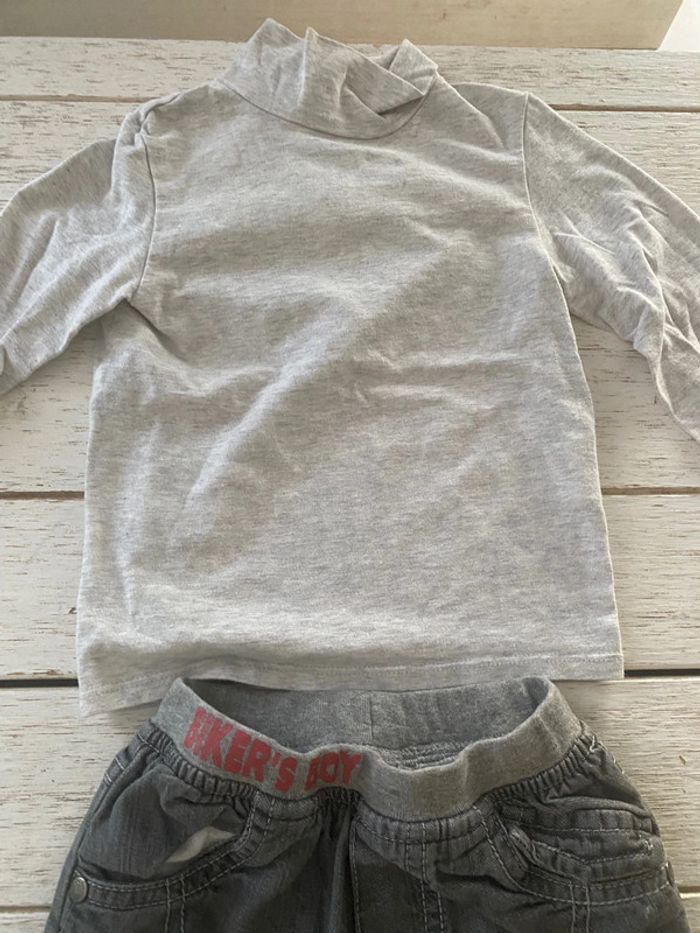 Ensemble polo Col roulé + pantalon 24 mois - photo numéro 2