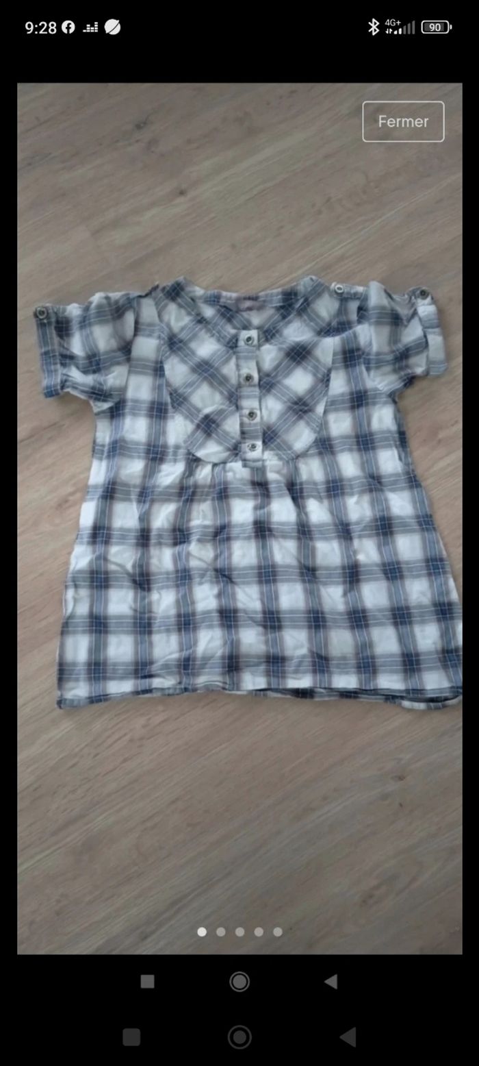 Tunique fille chemise 10 ans