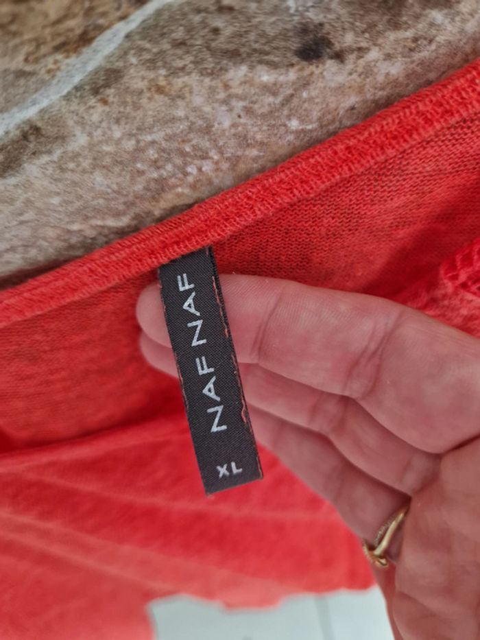t shirt haut rose rouge taille XL marque naf naf (pas étiquette taille) - photo numéro 5