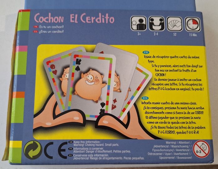 Jeu de cartes Cochon El Cerdito - photo numéro 5