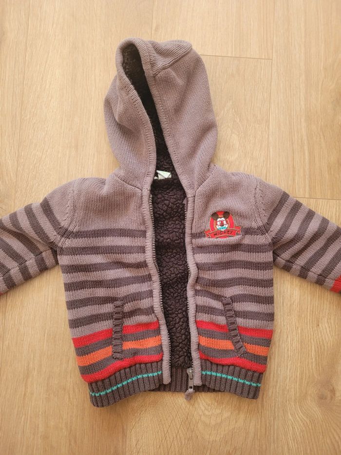 Gilet zippé à capuche Disney 18 mois