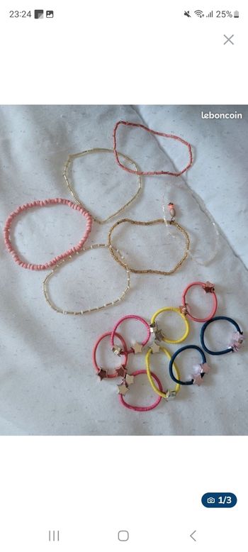 Lot d'accessoires cheveux +bracelets NEUF