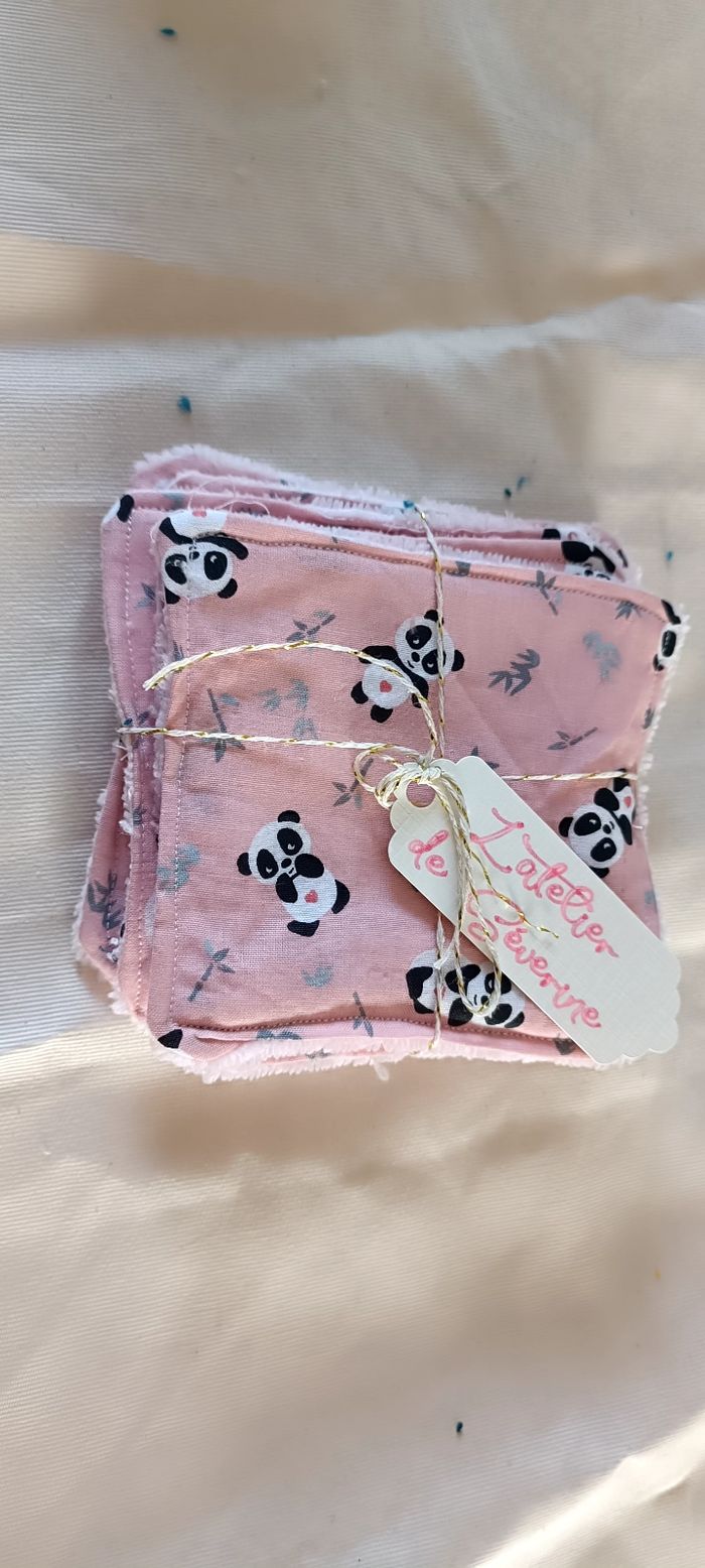 Lot de 5 lingettes lavables