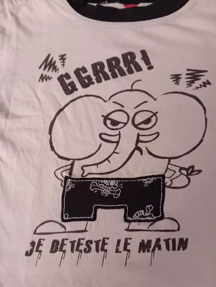 Pyjama été short et tee-shirt en 3 ans Tissaia - photo numéro 3