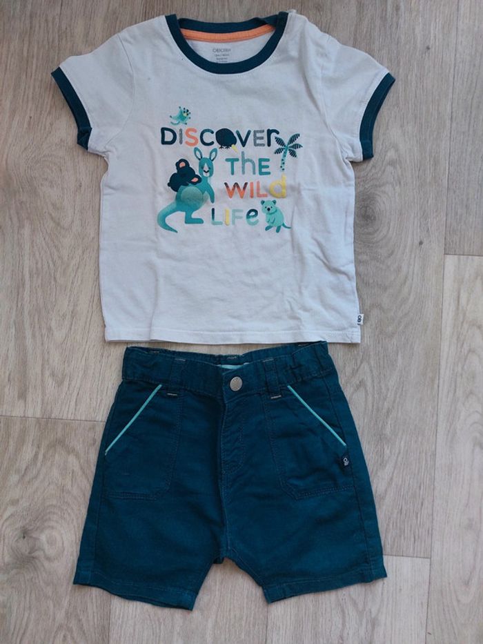Ensemble été t-shirt + short 18M