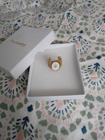 Bague bohème acier inoxydable et étoile du Nord