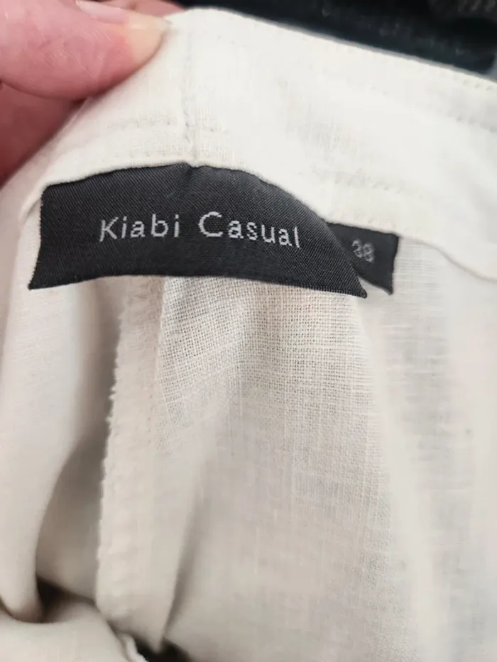 Joli pantalon blanc été femme Kiabicasual taille 38 - photo numéro 7