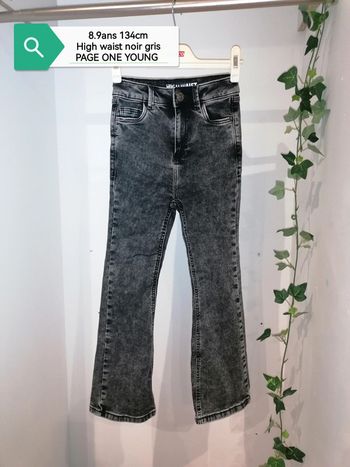 Jeans high waist 8.9ans 134cm