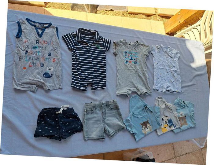 Lot été 18 mois barboteuses, shorts, body - photo numéro 2