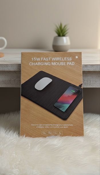 Fast Wireless Charging - Tapis de souris avec chargeur induction 15W - Noir Neuf