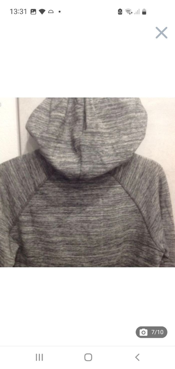 Veste zippée à capuche grise Gap XS - photo numéro 7
