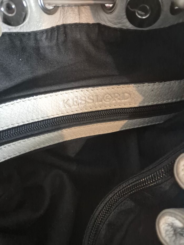 Sac à a main gris clair cuir Kesslord - photo numéro 4