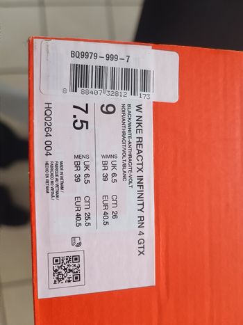 Basket  Nike reactx infinity rn4gtx