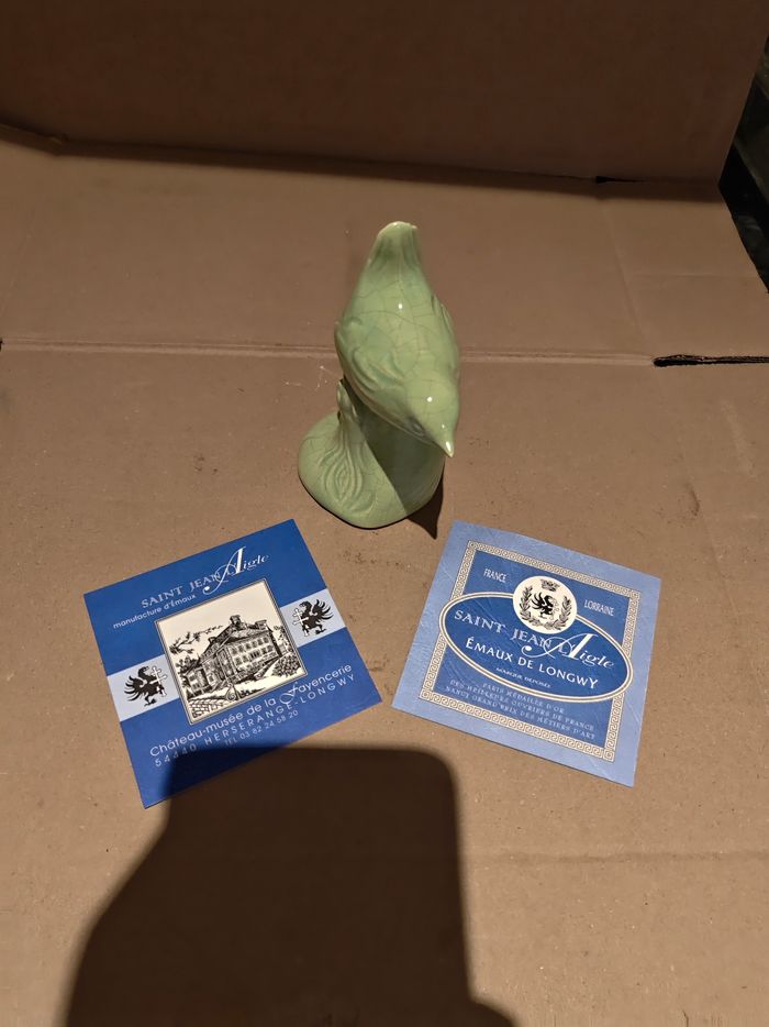 Oiseau vert Saint Jean l'Aigle émaux de Longwy - photo numéro 3