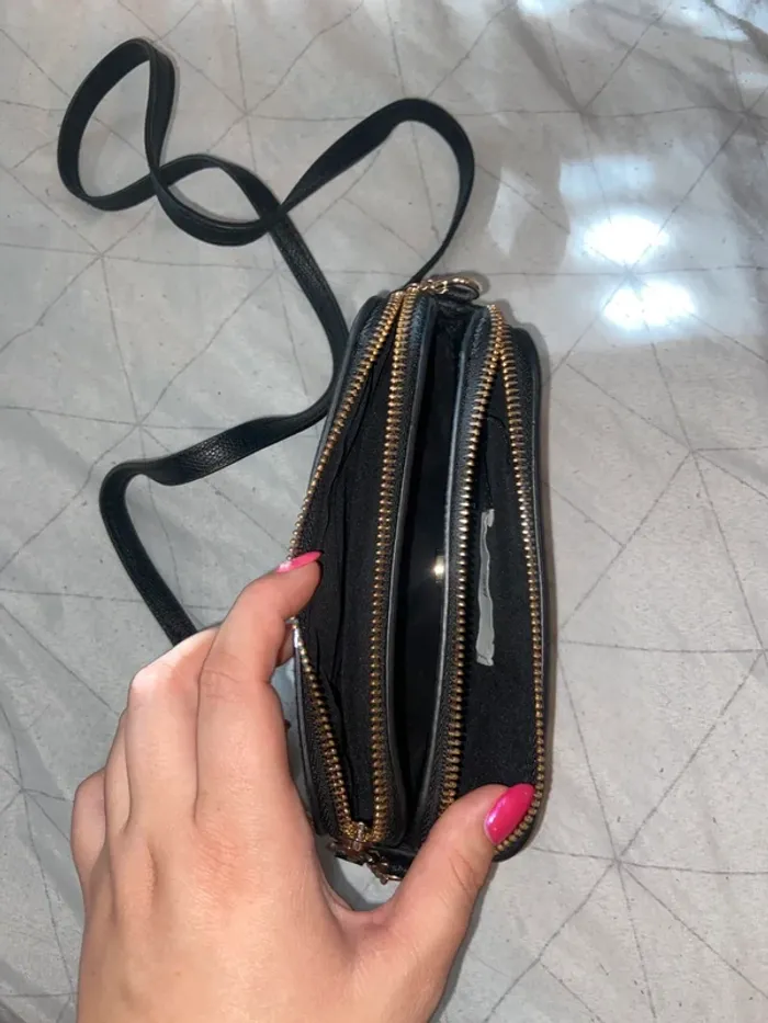 Petit sac à main noir et doré - photo numéro 3
