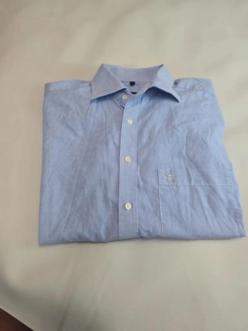 Chemise a petit carreaux bleu clair