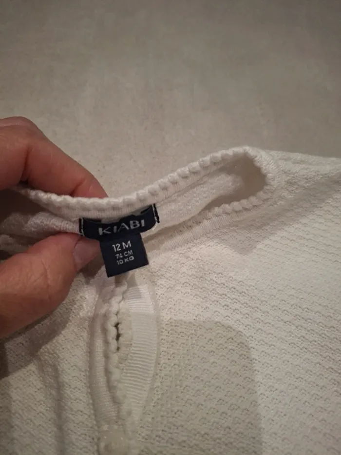 Gilet blanc 12 mois - photo numéro 3