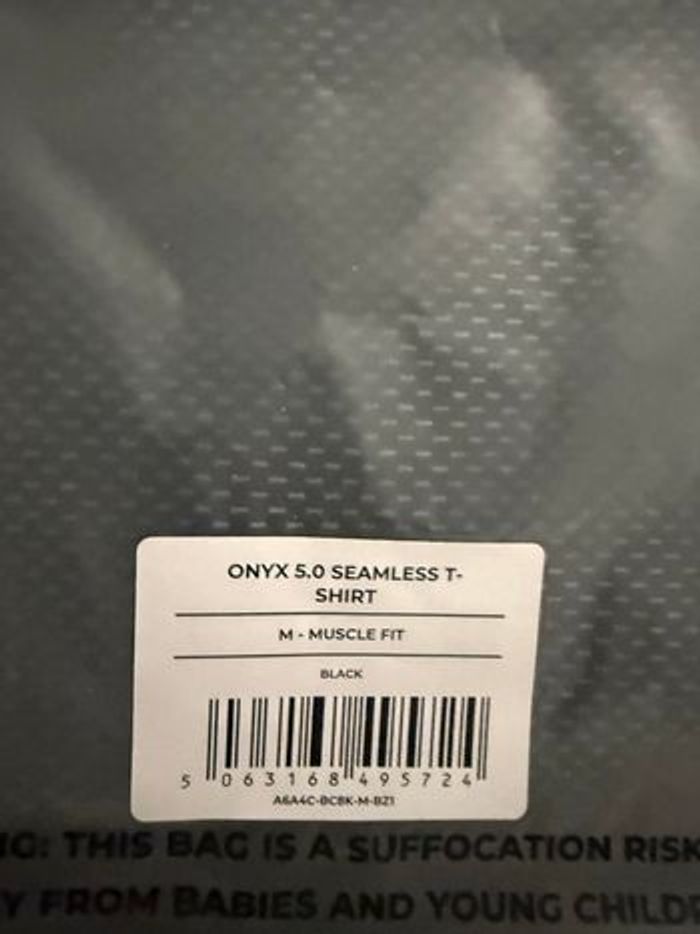 Gymshark Onyx 5.0 Seamless T-Shirt - Black/ Brand Blue - photo numéro 3