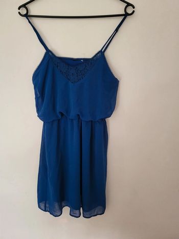 Robe bleu à bretelle 1