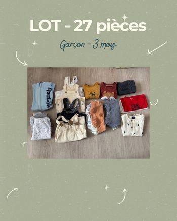 Lot 27 pièces - 3 mois garçon