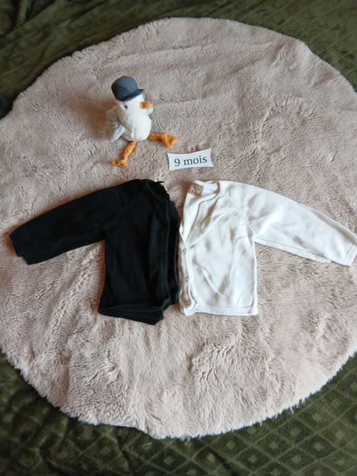 Lot de 2 gilets noir et blanc.
