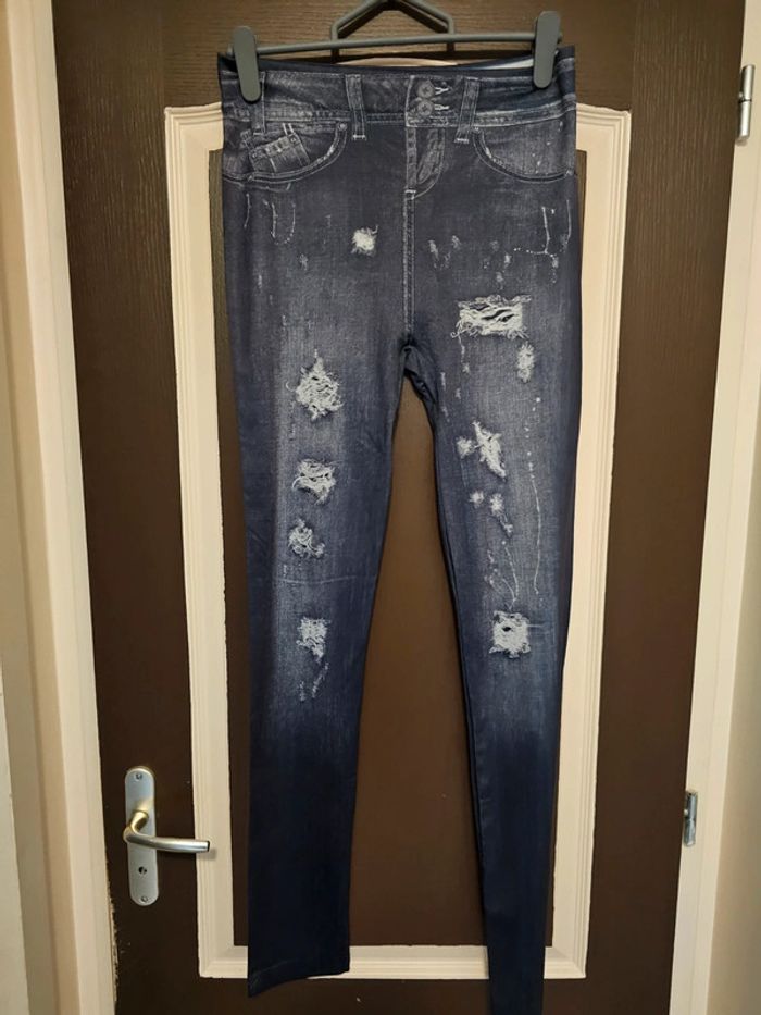 Legging imitation jean