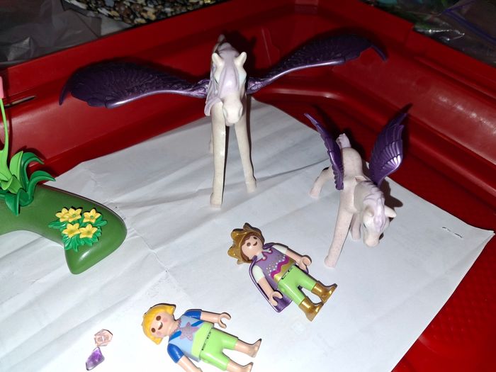 Lot playmobil chevaux pegaze et enfants - photo numéro 2