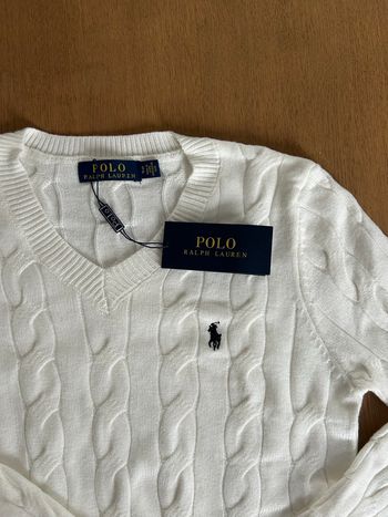 Pull torsadé Ralph Lauren col en V