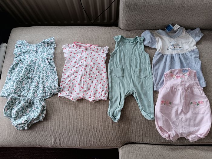 Vetement pour bebé de 1-6 mois, body, chemise, pantalón, chemise, etc. - photo numéro 3