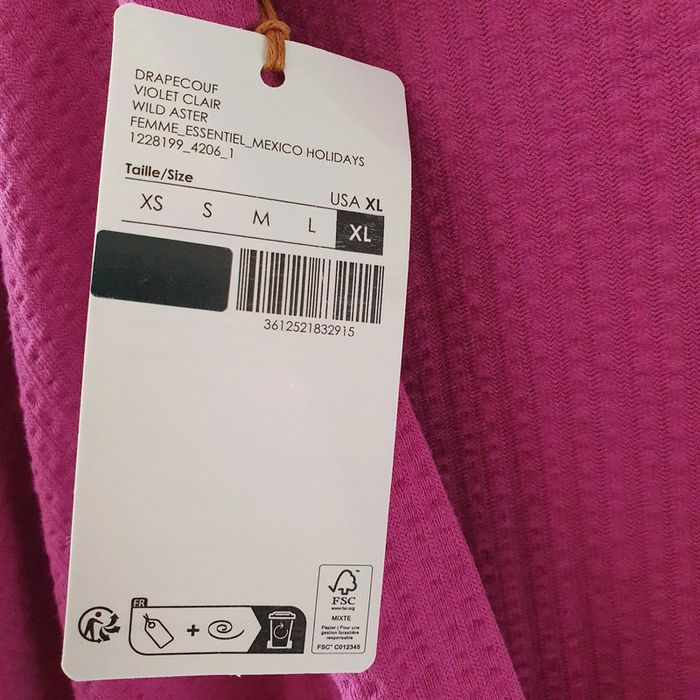Magnifique haut couleur violet taille XL Bonobo - photo numéro 6