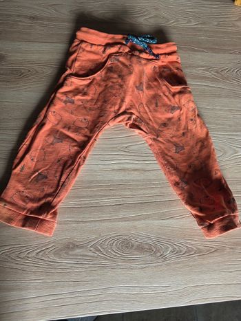 Pantalon Orchestra 23 mois - jogging orange motifs ourson
