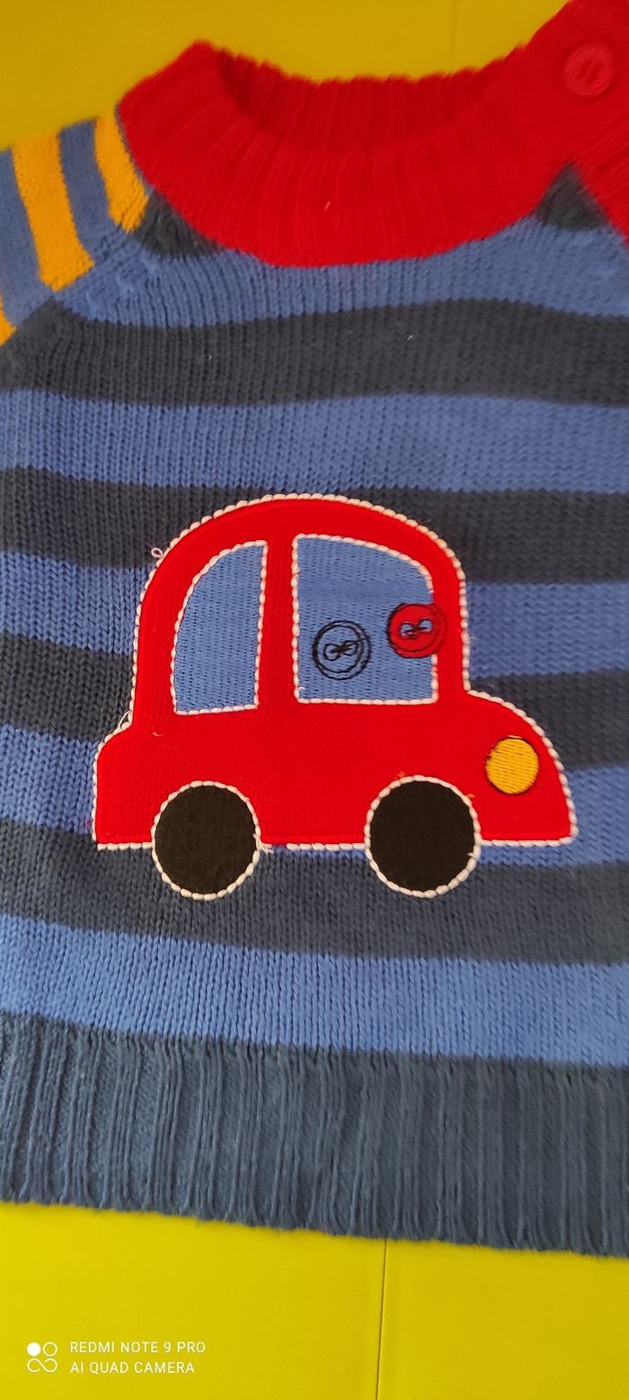 Pull voiture Tissaia 3 mois - photo numéro 3