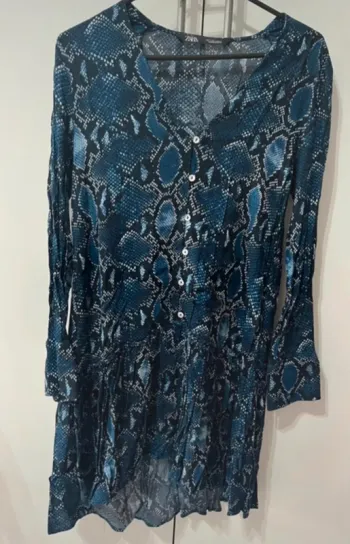 Robe Zara croco bleu