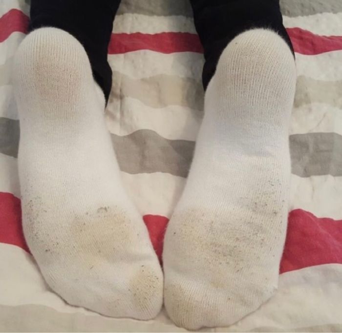 Chaussette portée