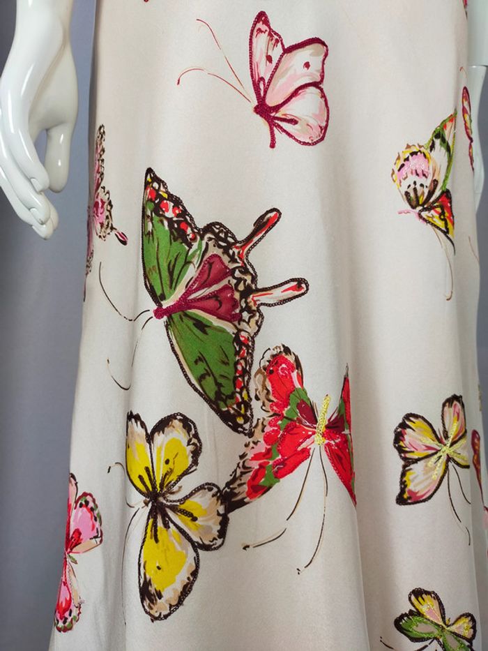 Jupe midi 100% soie Gérard Darel – Papillons colorés – T. 40 - photo numéro 11