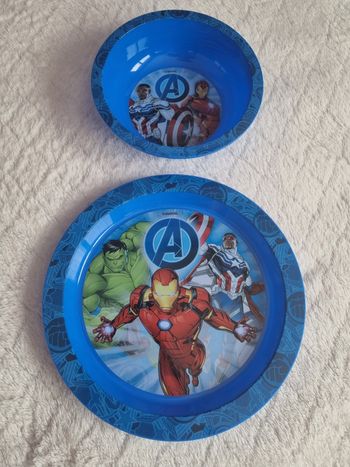 Assiette et bol marvel