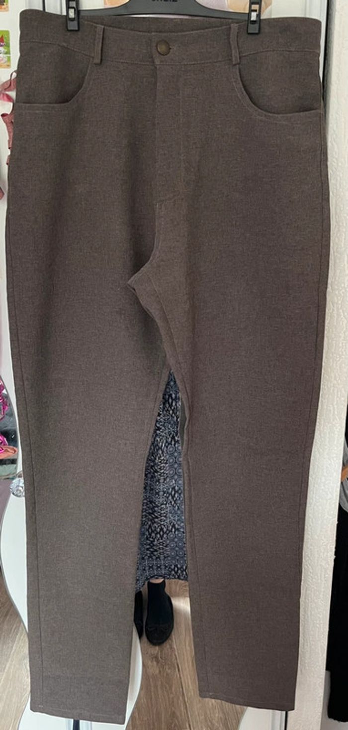 Pantalon de costume, marron, LA CITY, 42 - photo numéro 2