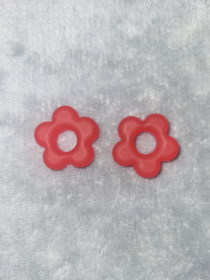 Pampilles fleurs rouges mates - photo numéro 9