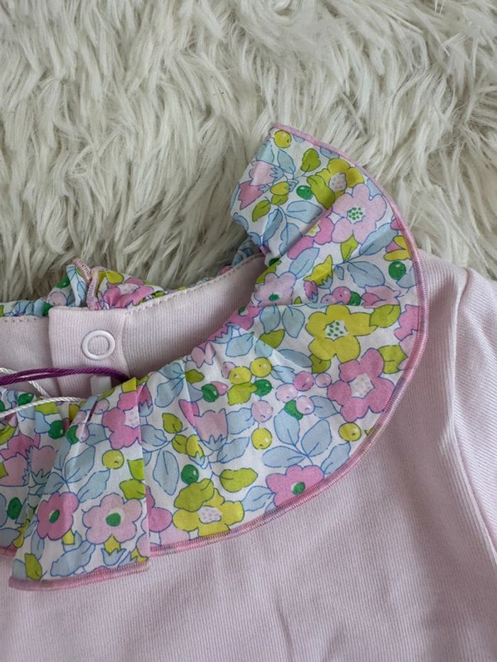 Ensemble molleton rose poudré et liberty taille 6 mois Jacadi - photo numéro 4