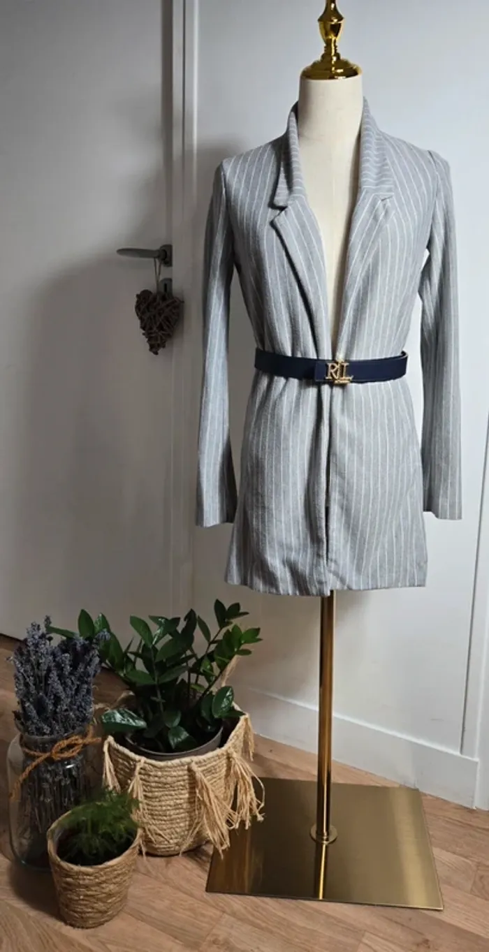 Veste/blazer Jennyfer grise & blanche taille XS/34